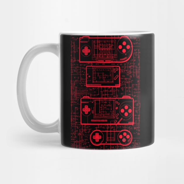 Neon Red handheld Gaming Controller by Trip Tank